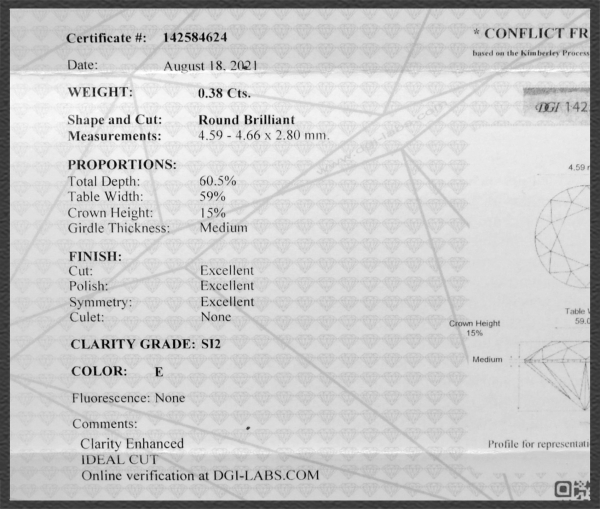 Brillant Ohrstecker 585 Gold 0,76ct; DGI Zertifikat